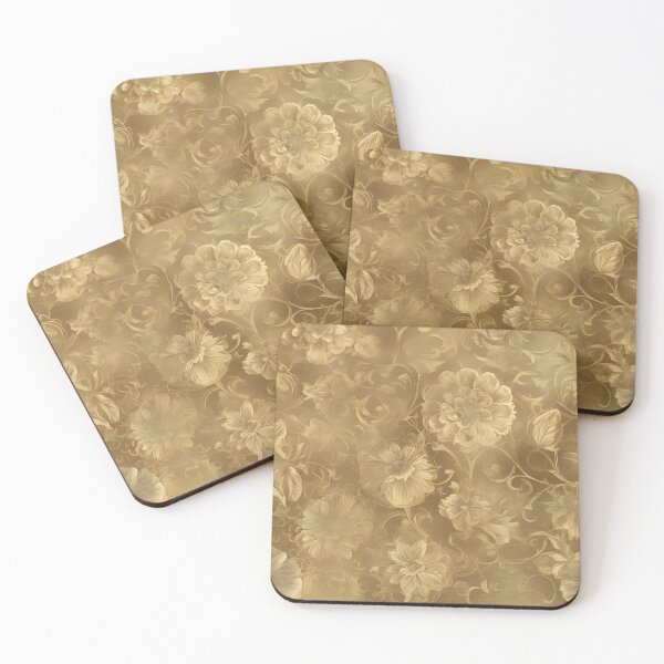 Item preview, Vintage gold floral pattern designed and sold by DesignsbyVelvet.