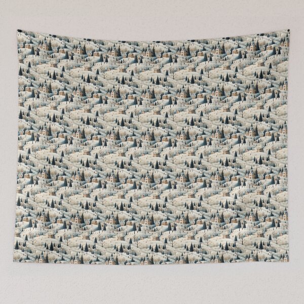 Item preview, Holiday Market Splendor: Winter Town Christmas Pattern designed and sold by Moisky Patterns.