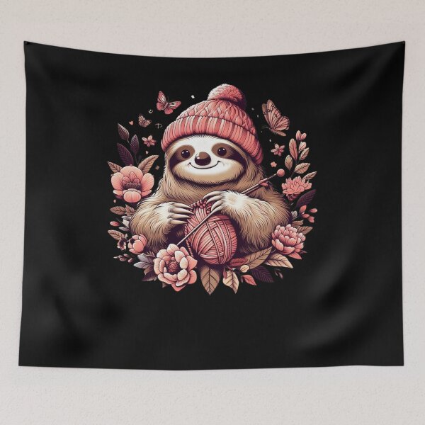 Item preview, Cute Knitting Sloth designed and sold by Jaro90.