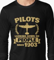 Funny Pilot Apparel Long Sleeve T-Shirt
