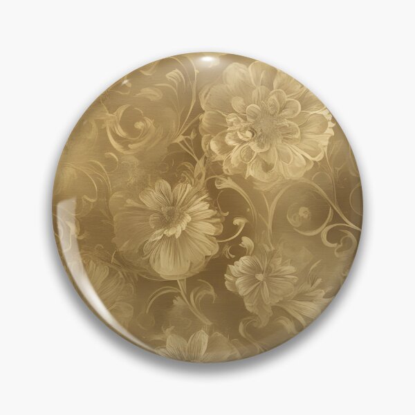 Item preview, Vintage gold floral pattern designed and sold by DesignsbyVelvet.