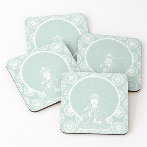 Item preview, Kuan Yin Sattva - Mint + Snow designed and sold by Irene Estelle.
