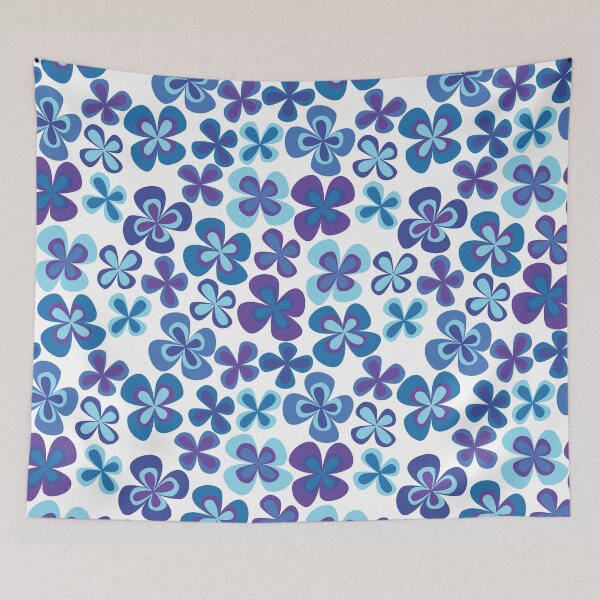 Item preview, Pastel Blue and Purple 90s 2000s y2k Cute Flower Pattern designed and sold by blomastudios.