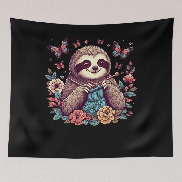 Item preview, Cute Sloth Knitting designed and sold by Jaro90.