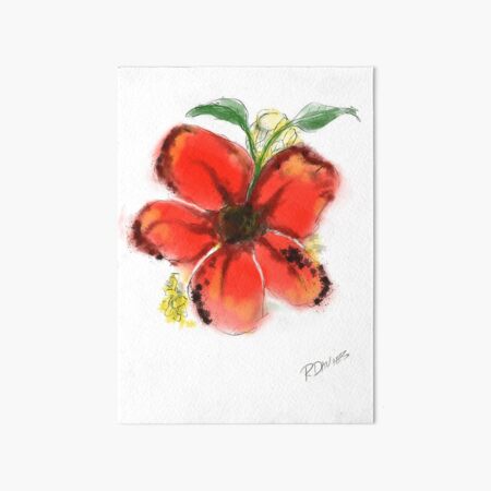 Red Flower  Art Board Print