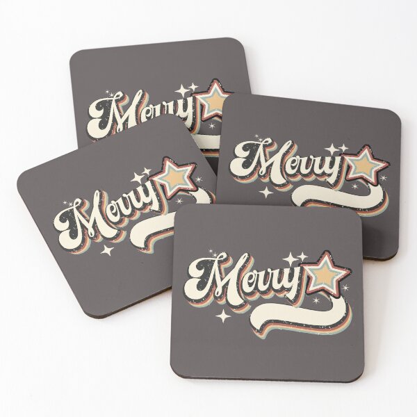Item preview, "Merry" vintage Christmas design designed and sold by PoeticTheory.