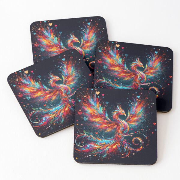 Item preview, Fantasy phoenix love heart abstract valentine (silvergoldvisionary) designed and sold by SGVisionary.