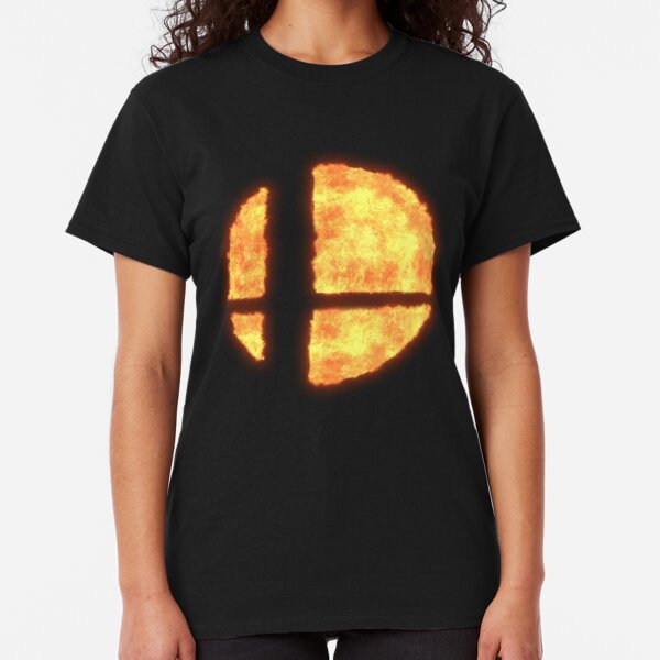 Super Smash Bros Flaming Logo Classic T-Shirt