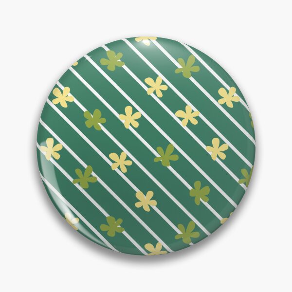 Item preview, Green and Yellow Diagonal Stripes 90s 2000s y2k Cute Flower Pattern designed and sold by blomastudios.