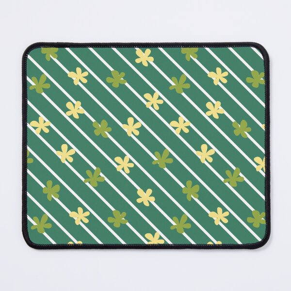 Item preview, Green and Yellow Diagonal Stripes 90s 2000s y2k Cute Flower Pattern designed and sold by blomastudios.