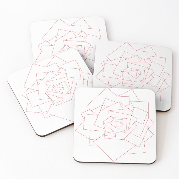 Item preview, Geometric red rose designed and sold by AzureArchitect.