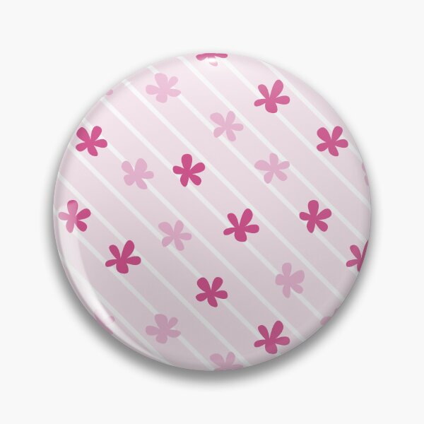 Item preview, Pastel Pink Diagonal Stripes 90s 2000s y2k Cute Flower Pattern designed and sold by blomastudios.