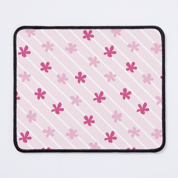 Item preview, Pastel Pink Diagonal Stripes 90s 2000s y2k Cute Flower Pattern designed and sold by blomastudios.