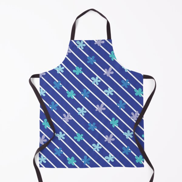 Item preview, Blue Diagonal Stripes 90s 2000s y2k Cute Flower Pattern designed and sold by blomastudios.
