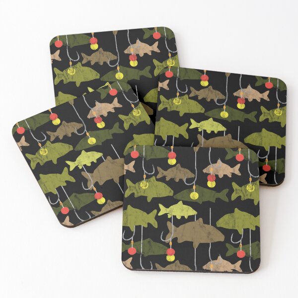 Item preview, Carp Fishing Fishes Pattern designed and sold by HotHibiscus.
