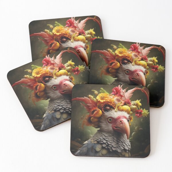 Item preview, Floral Crowned Eagle: A Nature's Fusion" designed and sold by janedewaard.