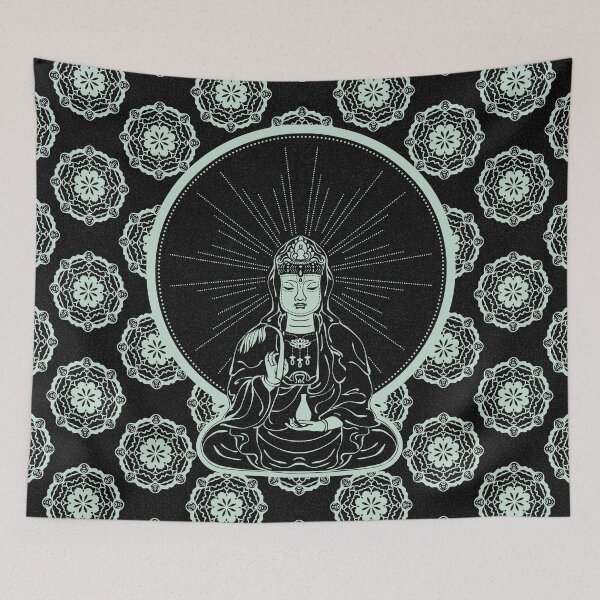 Item preview, Kuan Yin Sattva - Coal + Mint designed and sold by Irene Estelle.