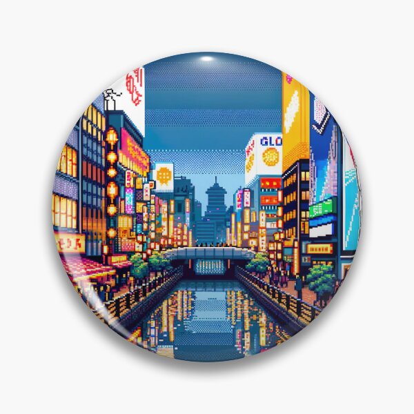 Item preview, Dotonbori Osaka Pixel Art designed and sold by unrealartwork.
