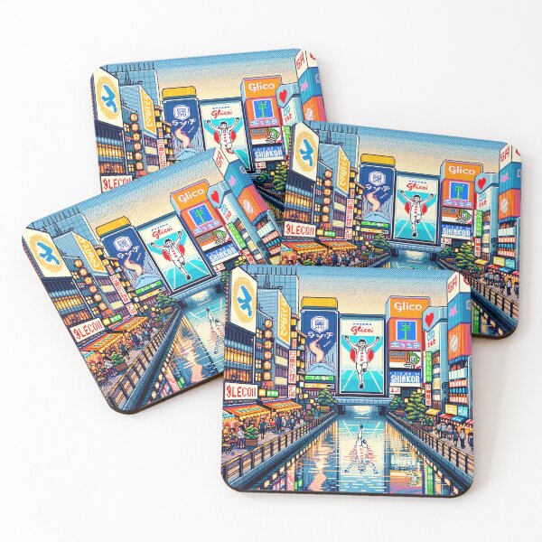 Item preview, Pixel Art Dotonbori Osaka Namba designed and sold by unrealartwork.
