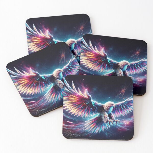 Item preview, Cosmic Flight: Neon Polygonal Eagle designed and sold by Nick Seidel.