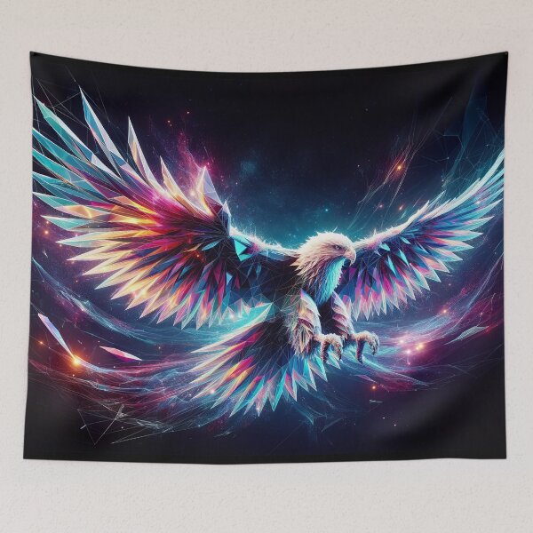 Item preview, Cosmic Flight: Neon Polygonal Eagle designed and sold by Nick Seidel.
