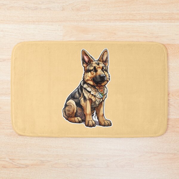 Item preview, Cute German Shepherd Vector Art Style designed and sold by panchiTWO.