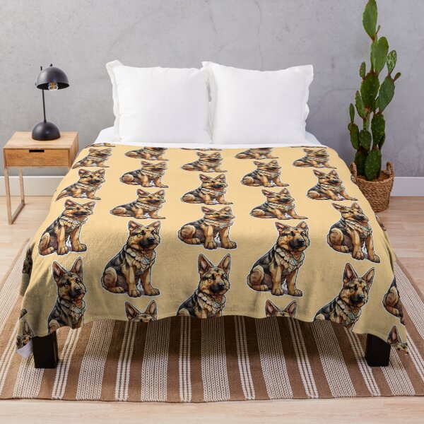 Item preview, Cute German Shepherd Vector Art Style designed and sold by panchiTWO.