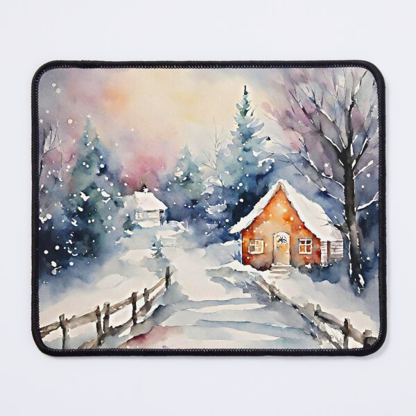 Item preview, Winter watercolour cottage designed and sold by ArtbyEdith.