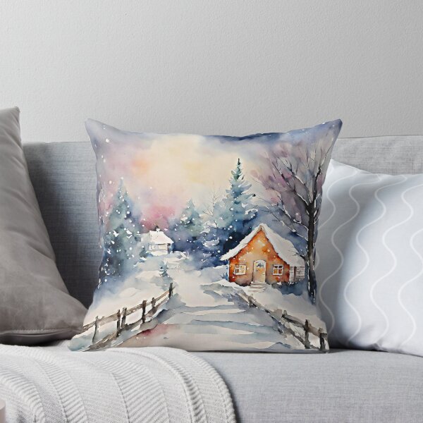 Item preview, Winter watercolour cottage designed and sold by ArtbyEdith.