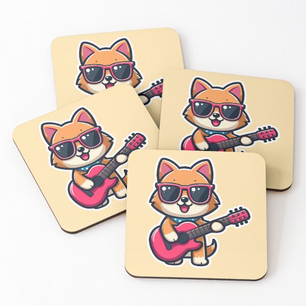 Item preview, Kawaii Corgi Playing Guitar designed and sold by panchiTWO.