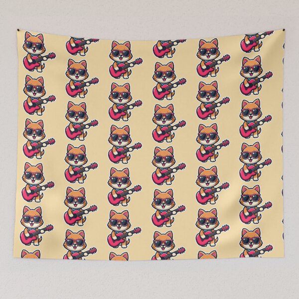 Item preview, Kawaii Corgi Playing Guitar designed and sold by panchiTWO.