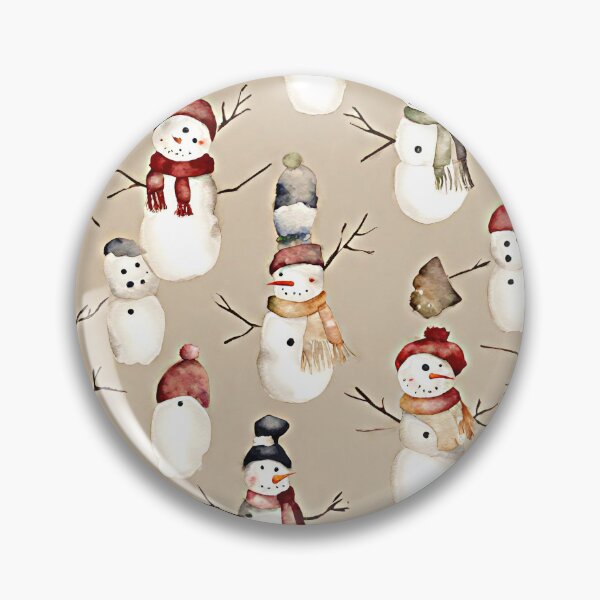 Item preview, Watercolour Cosy snowman pattern designed and sold by ArtbyEdith.