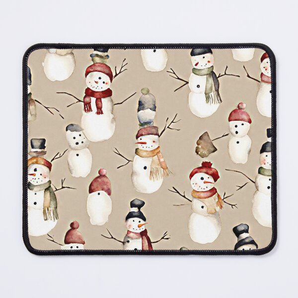 Item preview, Watercolour Cosy snowman pattern designed and sold by ArtbyEdith.