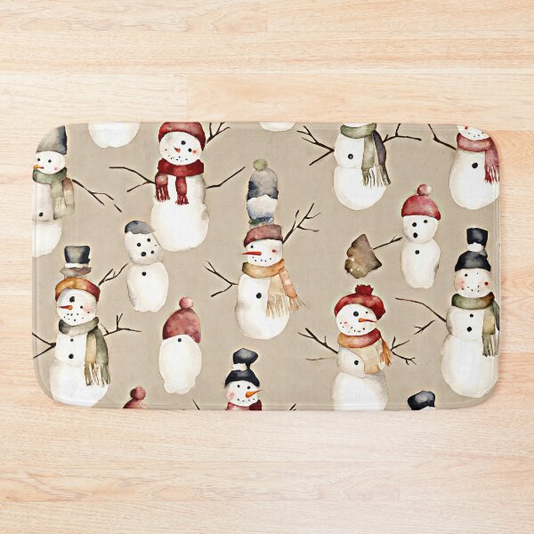 Item preview, Watercolour Cosy snowman pattern designed and sold by ArtbyEdith.