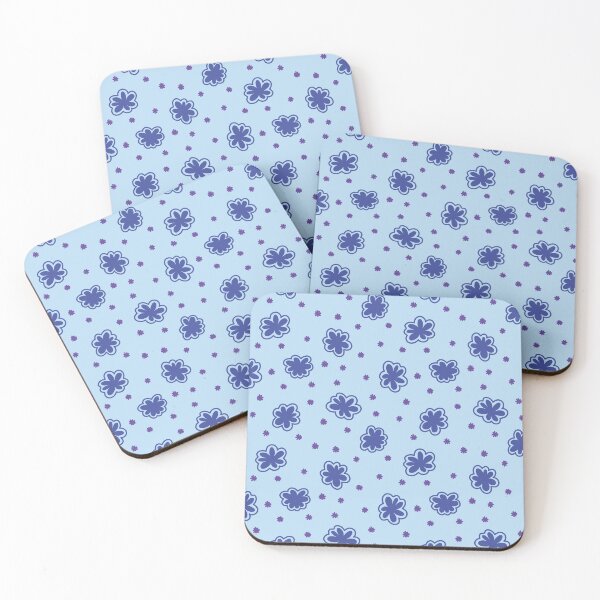 Item preview, Pastel Blue Abstract Flower Pattern 90s 2000s y2k designed and sold by blomastudios.