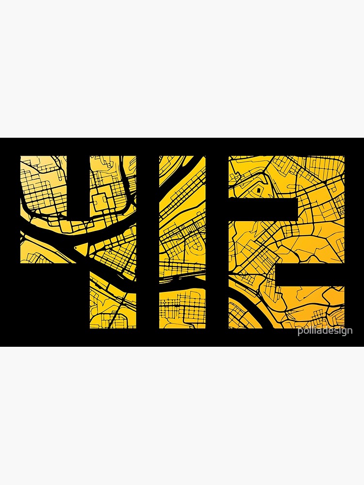 "Pittsburgh 412 Map" Poster For Sale By Polliadesign | Redbubble