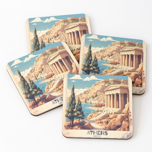 Item preview, Athens Vintage Travel Poster: Grecian Splendor designed and sold by Ceemko's Vintage Corner.