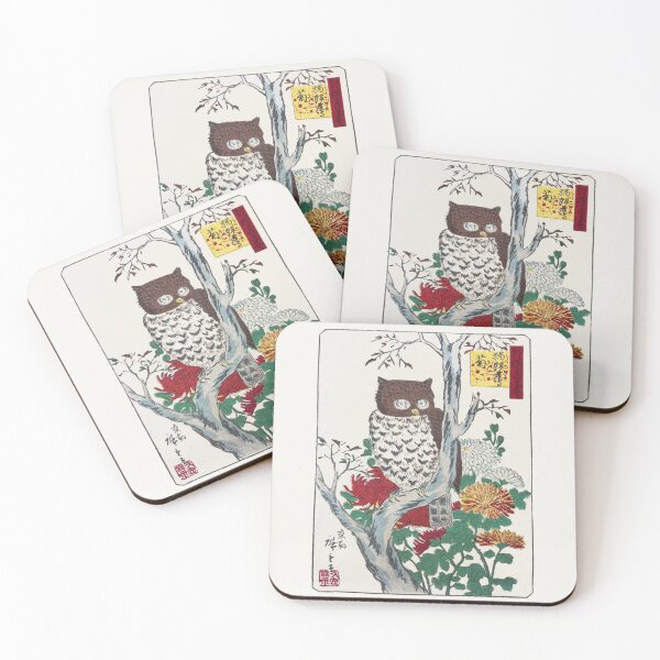 Item preview, Copy of HD. Horned Owl and Chrysanthemum, by Utagawa Hiroshige  designed and sold by MINDTHECHERRY.