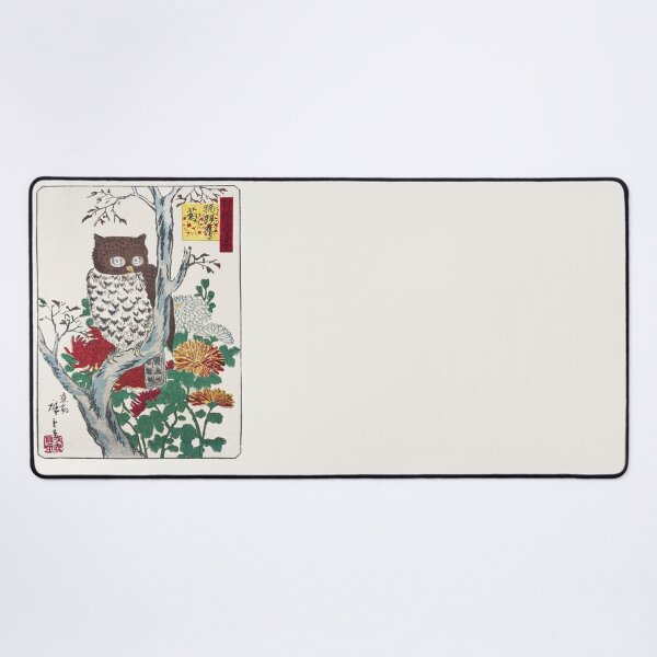 Item preview, Copy of HD. Horned Owl and Chrysanthemum, by Utagawa Hiroshige designed and sold by MINDTHECHERRY.