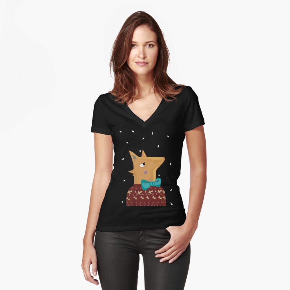 Item preview, Fitted V-Neck T-Shirt designed and sold by Hyssopartz.