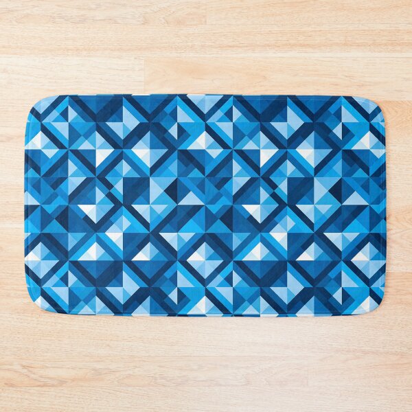 Item preview, Geometric Monochromatic Blue Pattern 4 designed and sold by panchiTWO.
