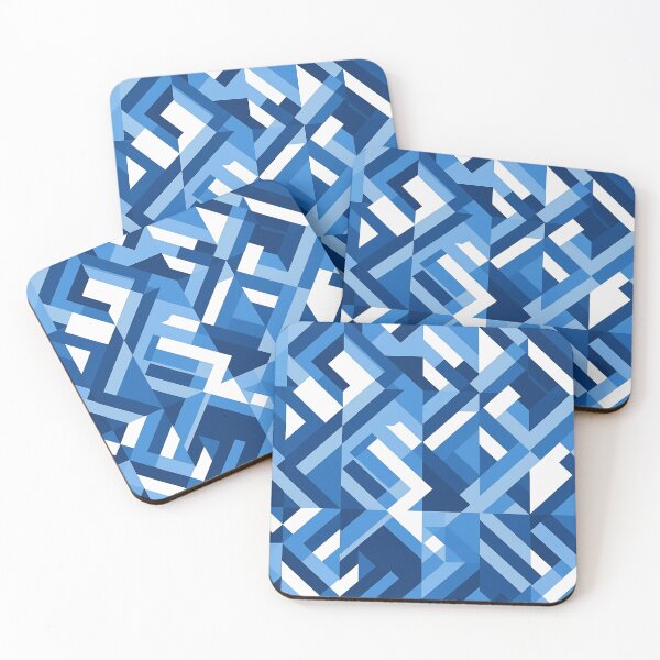 Item preview, Geometric Monochromatic Blue Pattern 3 designed and sold by panchiTWO.