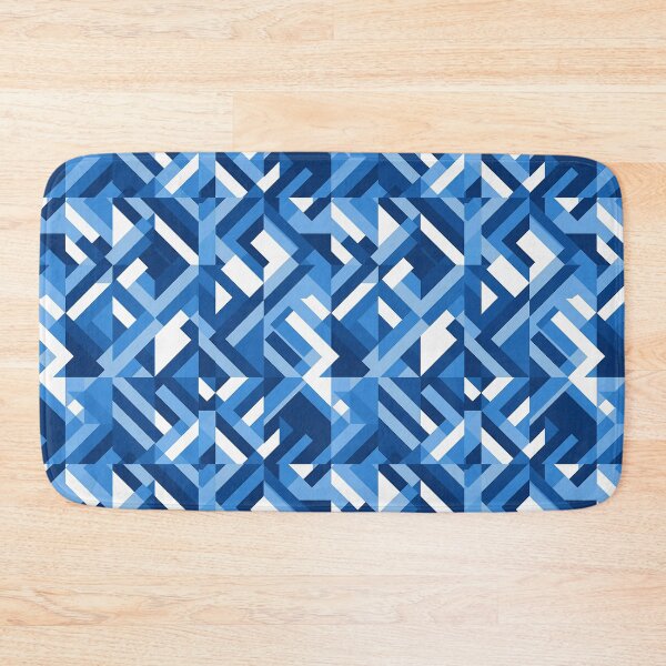 Item preview, Geometric Monochromatic Blue Pattern 3 designed and sold by panchiTWO.