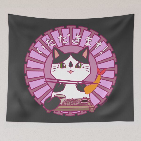Item preview, New Year’s Soba Cat - time to eat designed and sold by SamInJapan.