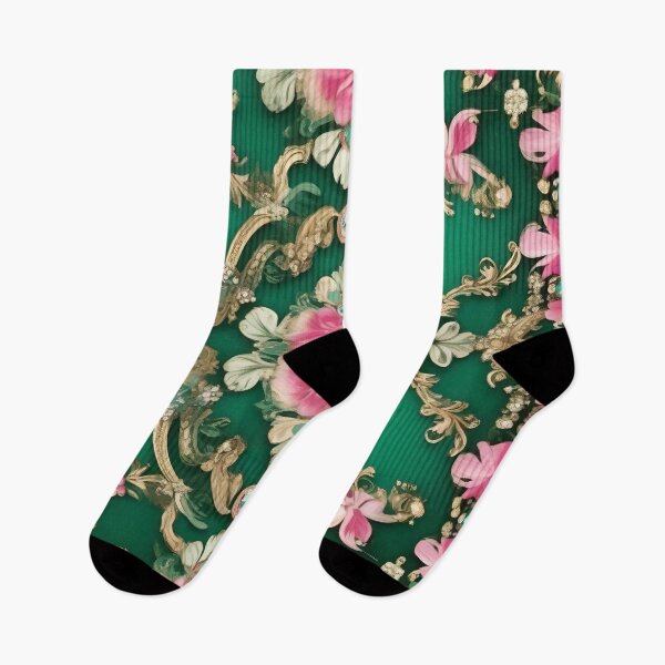 Item preview, Jeweled Green & Pink Baroque designed and sold by DesignsByPrnces.
