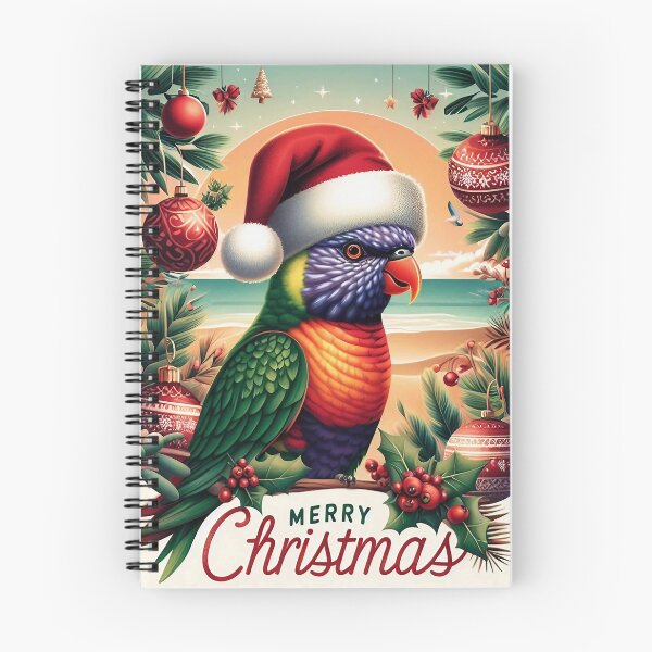 Item preview, Cute Australian Rainbow Lorikeet Christmas Design - Festive Holiday Greetings with Aussie Charm designed and sold by wildstraya.
