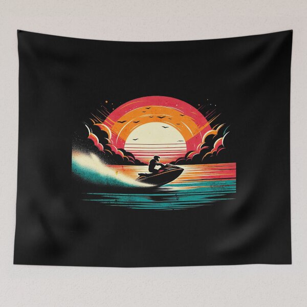 Item preview, Vintage Jetski Sunset Design designed and sold by RedDesignSyc.