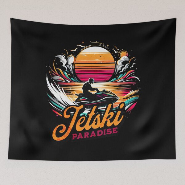 Item preview, Vintage Jetski Paradise Design designed and sold by RedDesignSyc.