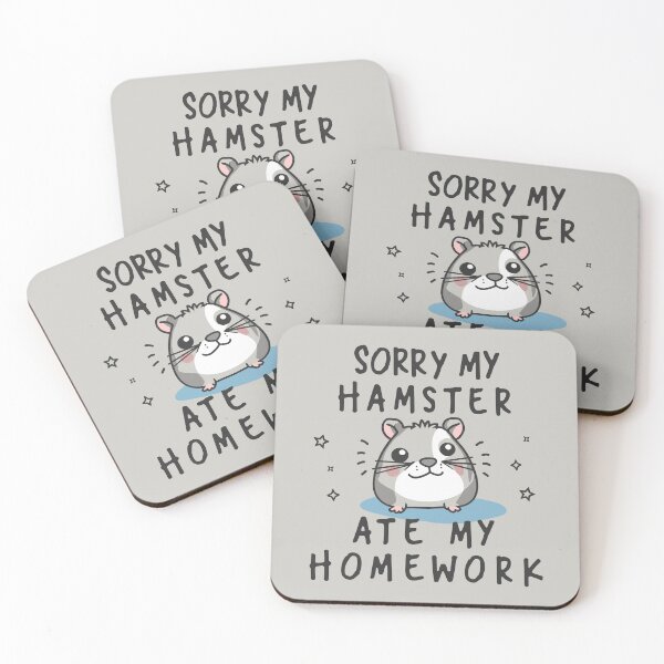 Item preview, Fluffy Culprit: sorry my hamster ate my homework designed and sold by EmeraldeaArt.