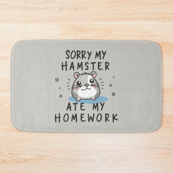 Item preview, Fluffy Culprit: sorry my hamster ate my homework designed and sold by EmeraldeaArt.